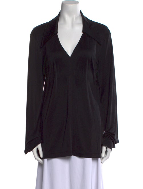 St. John Silk V-Neck Blouse