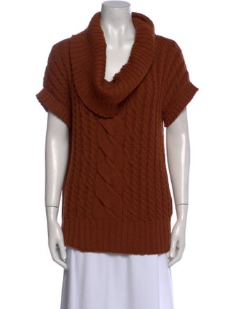 St. John Wool Cowl Neck Sweater