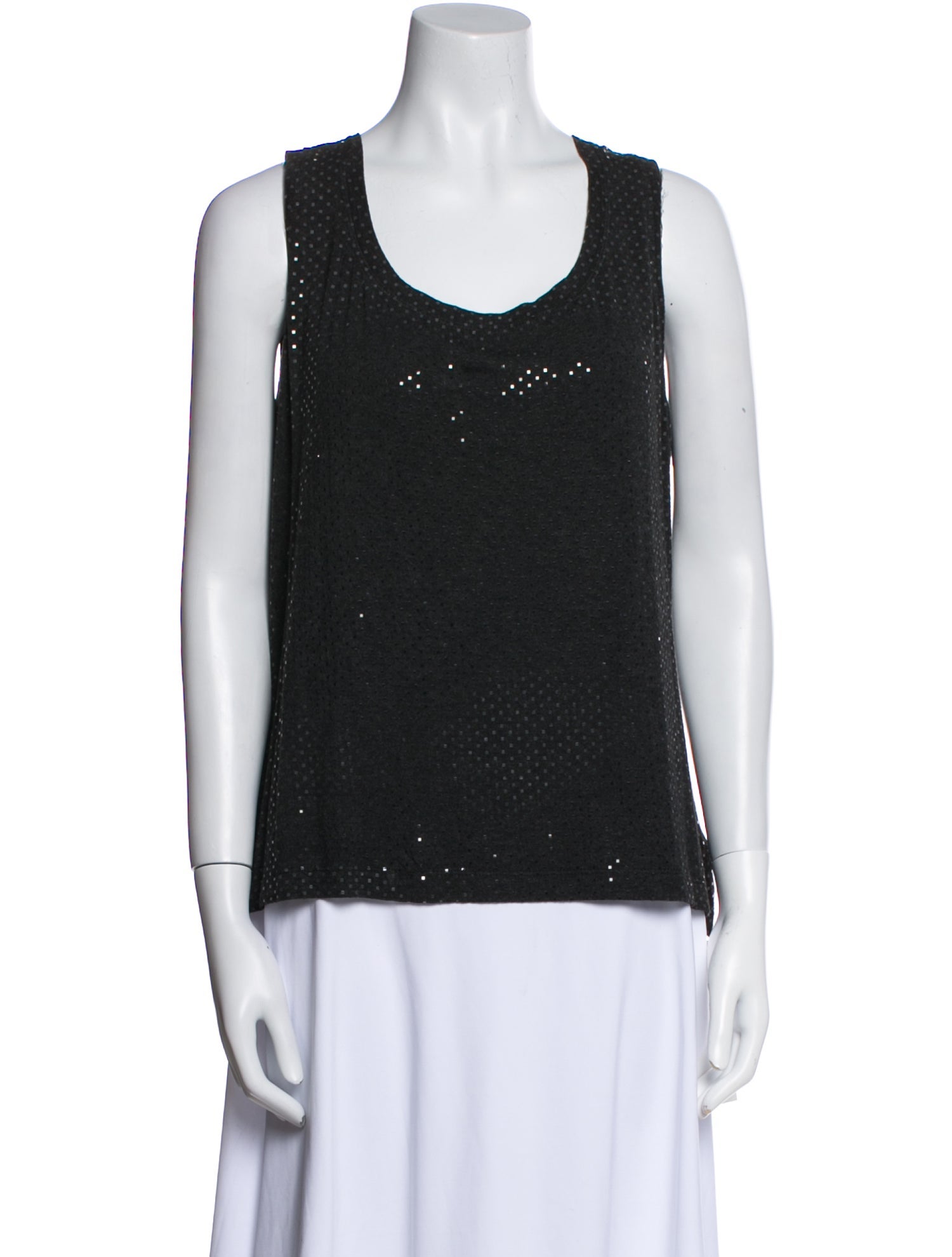 St. John Scoop Neck Sleeveless Top