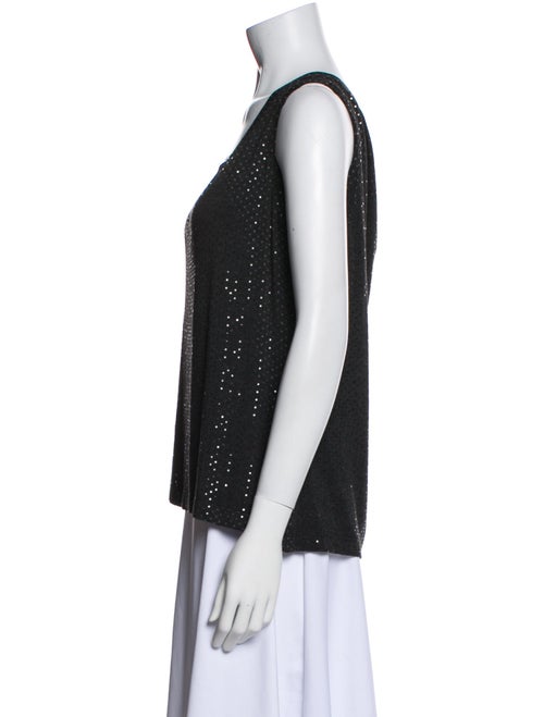 St. John Scoop Neck Sleeveless Top