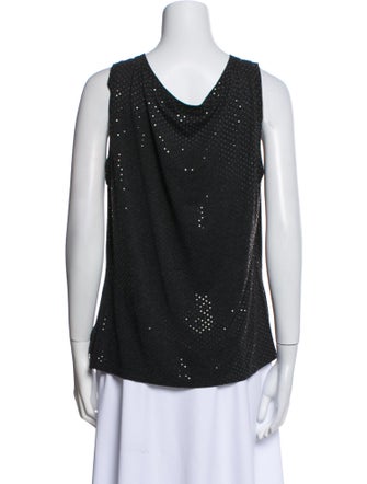 St. John Scoop Neck Sleeveless Top