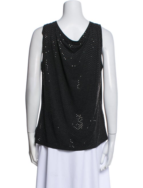 St. John Scoop Neck Sleeveless Top