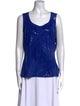 St. John Scoop Neck Sleeveless Top