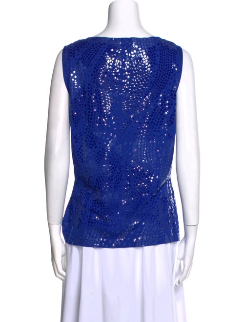 St. John Scoop Neck Sleeveless Top