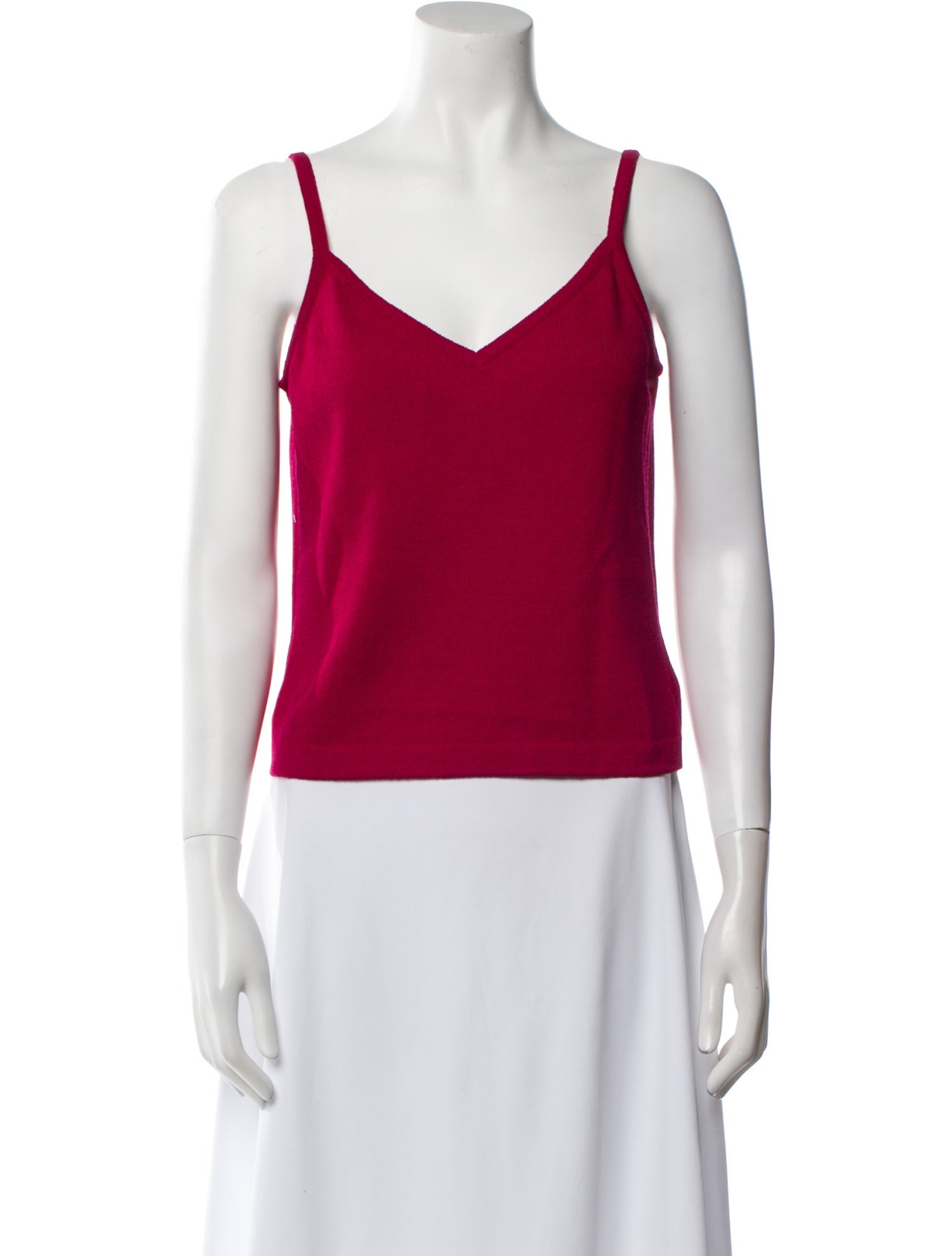 St. John Wool V-Neck Top