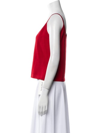 St. John Wool V-Neck Crop Top