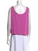 St. John Scoop Neck Sleeveless Top
