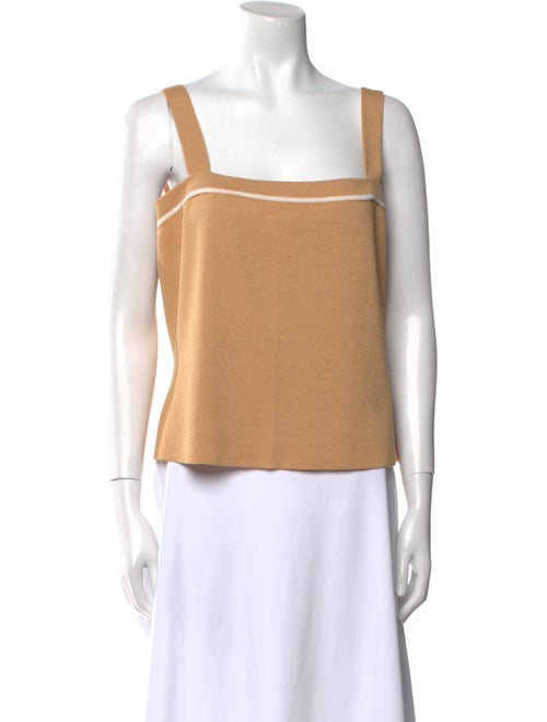 St. John Wool Square Neckline Crop Top