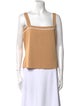 St. John Wool Square Neckline Crop Top