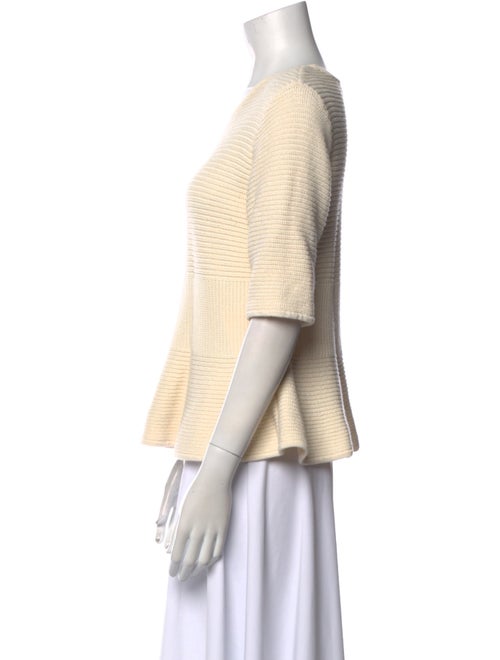 St. John Scoop Neck Short Sleeve Top