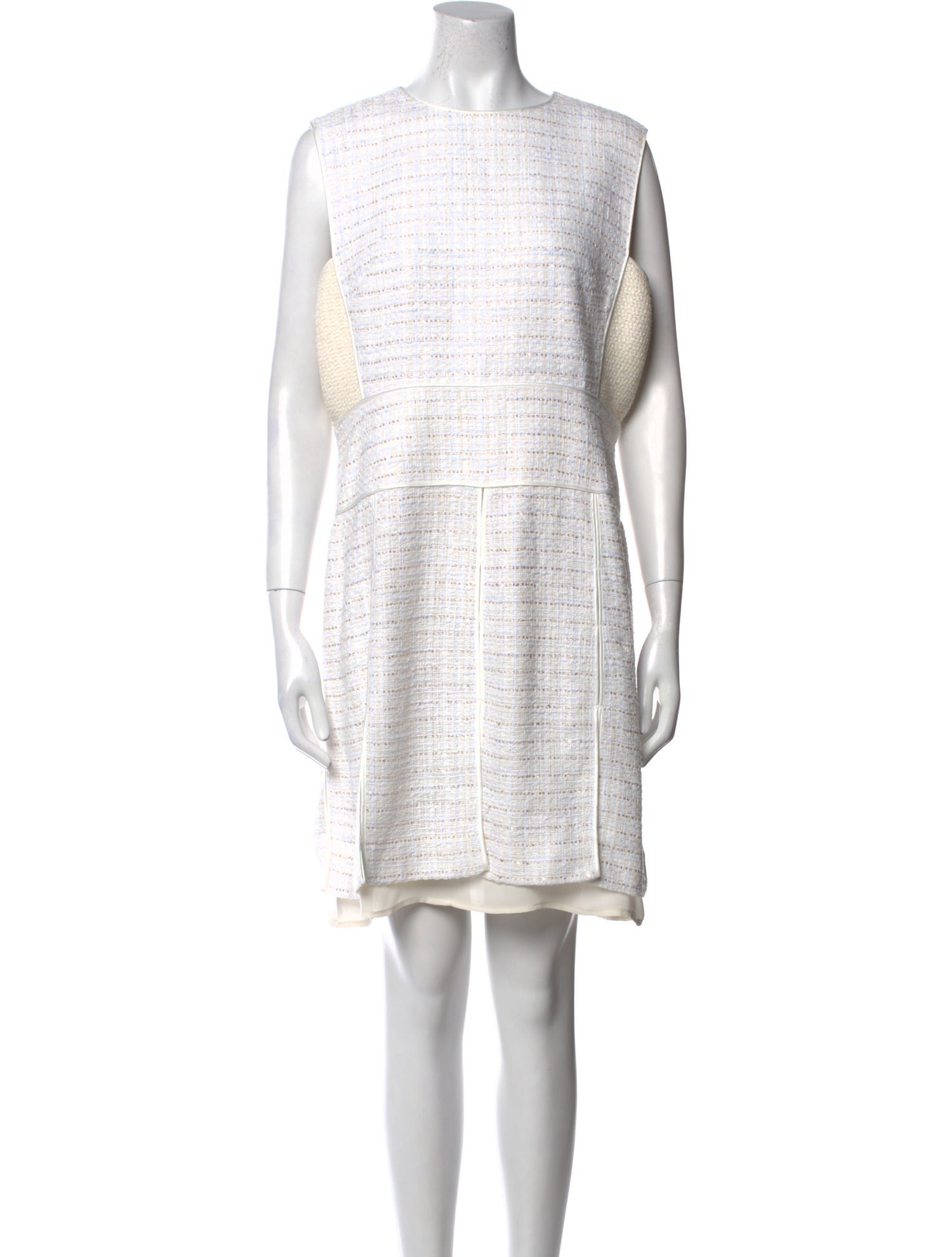 St. John Bateau Neckline Knee-Length Dress