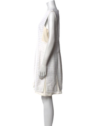 St. John Bateau Neckline Knee-Length Dress