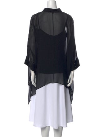 St. John Silk Mock Neck Tunic