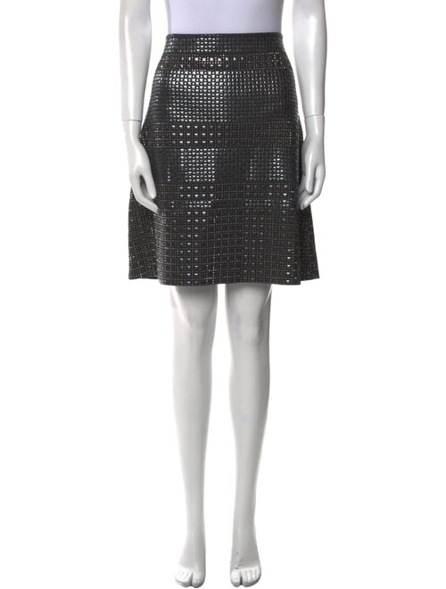 St. John Plaid Print Knee-Length Skirt