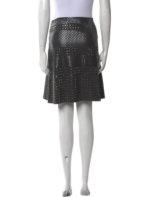 St. John Plaid Print Knee-Length Skirt