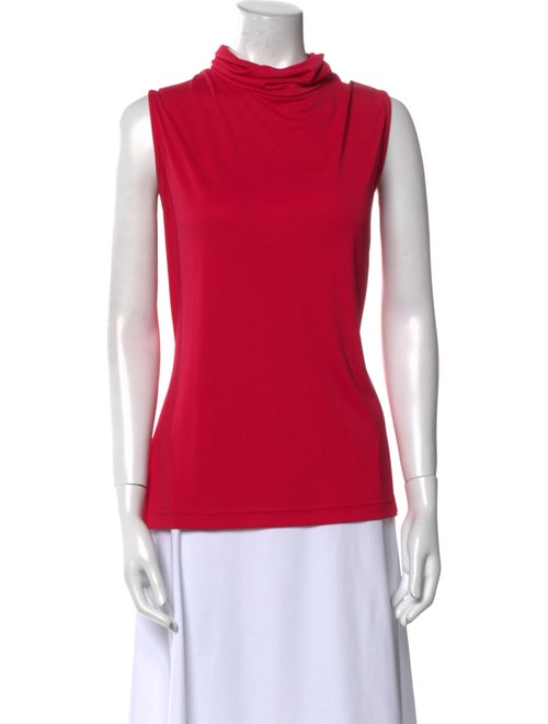 St. John Cowl Neck Sleeveless Top