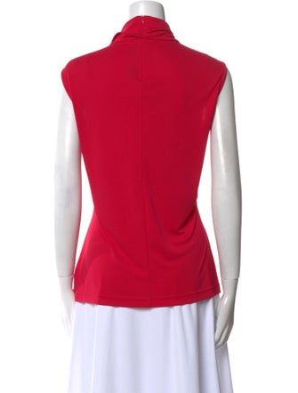 St. John Cowl Neck Sleeveless Top