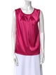 St. John Scoop Neck Sleeveless Blouse