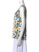 St. John Silk Floral Print Blouse