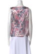 St. John Silk Printed Crop Top