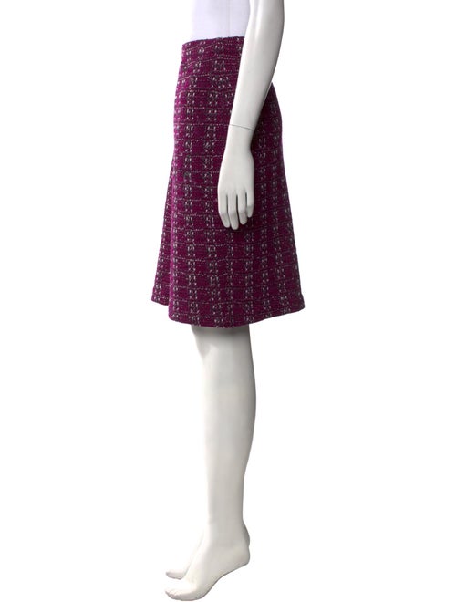 St. John Tweed Pattern Knee-Length Skirt