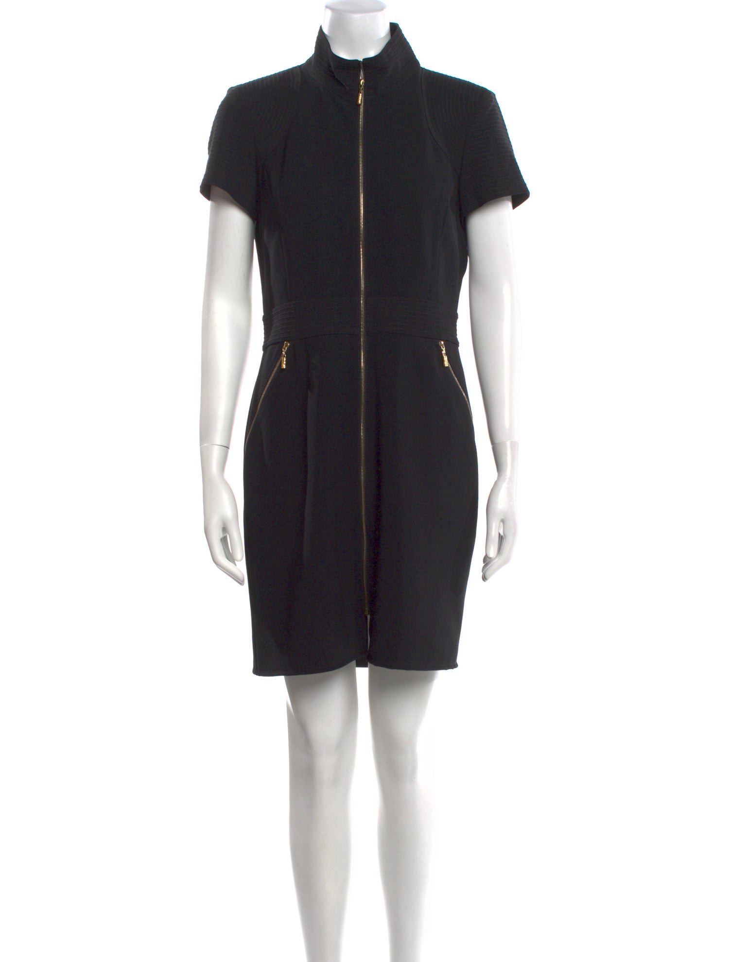 St. John Mock Neck Mini Dress