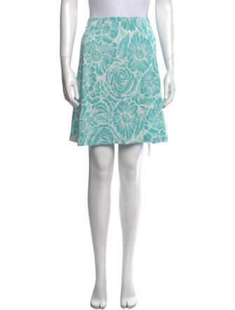 St. John Collection Floral Print Mini Skirt