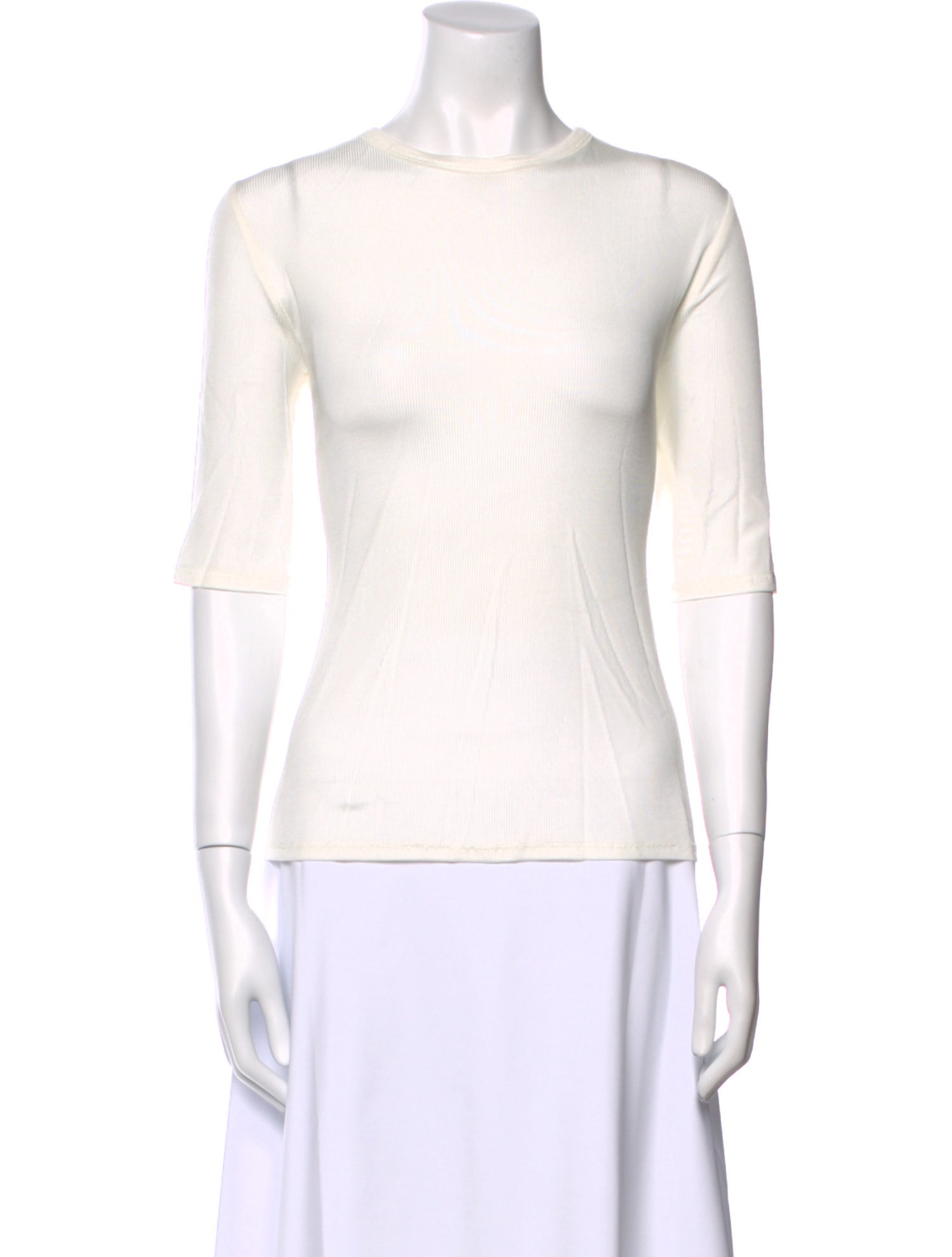 St. John Scoop Neck Short Sleeve Top