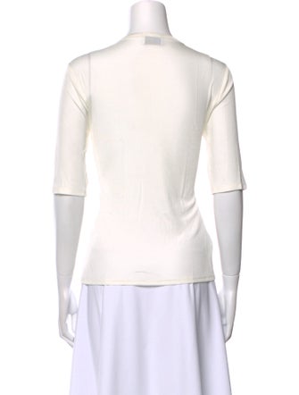 St. John Scoop Neck Short Sleeve Top