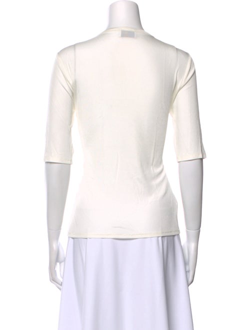 St. John Scoop Neck Short Sleeve Top