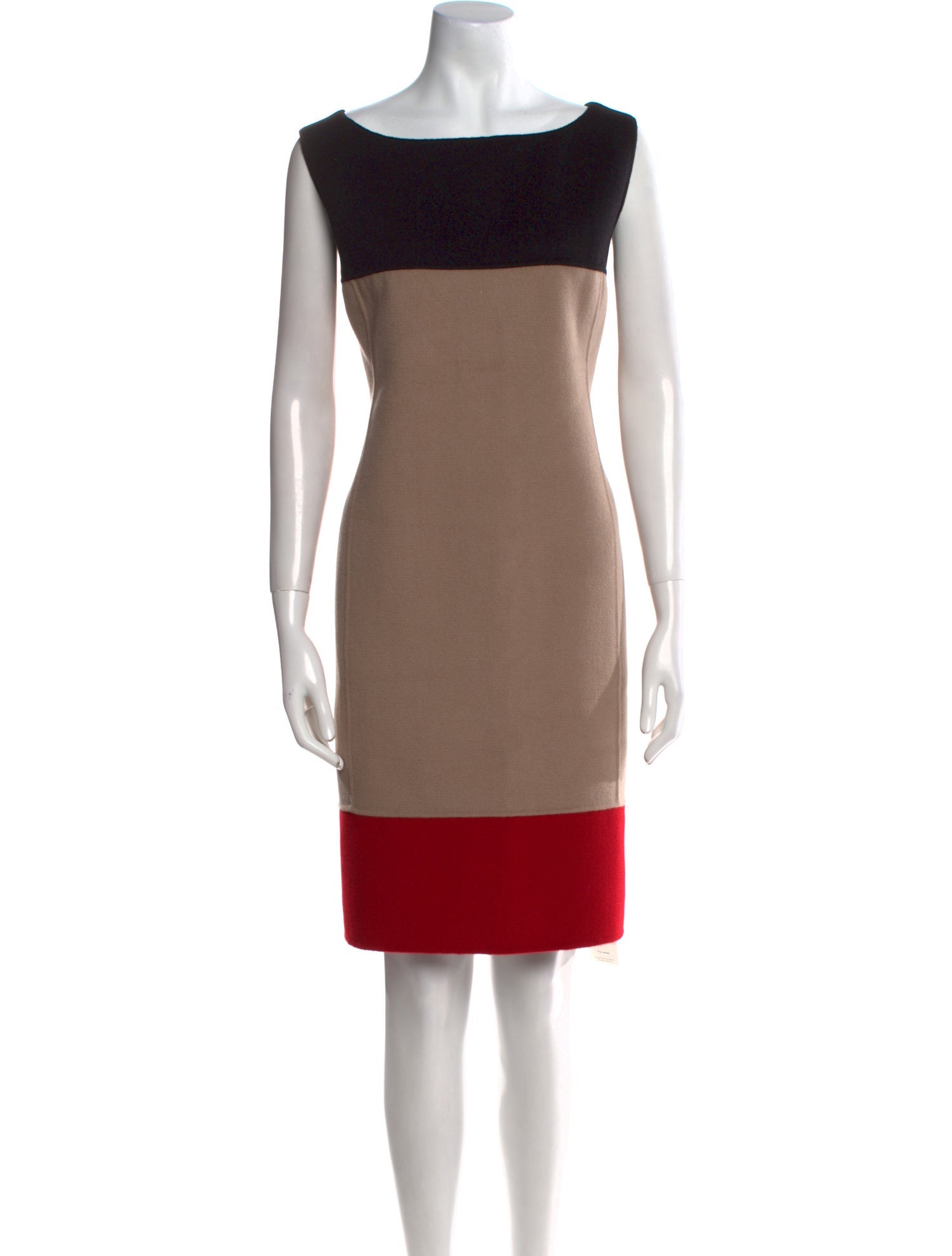 St. John Colorblock Pattern Knee-Length Dress