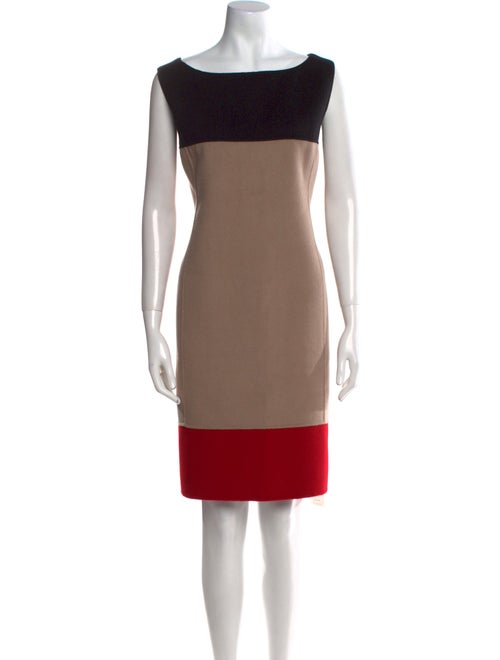 St. John Colorblock Pattern Knee-Length Dress