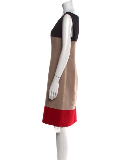 St. John Colorblock Pattern Knee-Length Dress