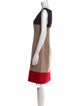 St. John Colorblock Pattern Knee-Length Dress