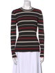 St. John Striped Crew Neck Sweatshirt