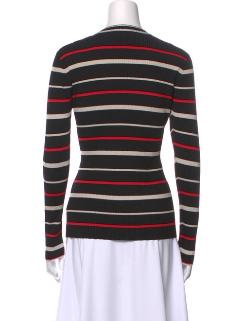 St. John Striped Crew Neck Sweatshirt