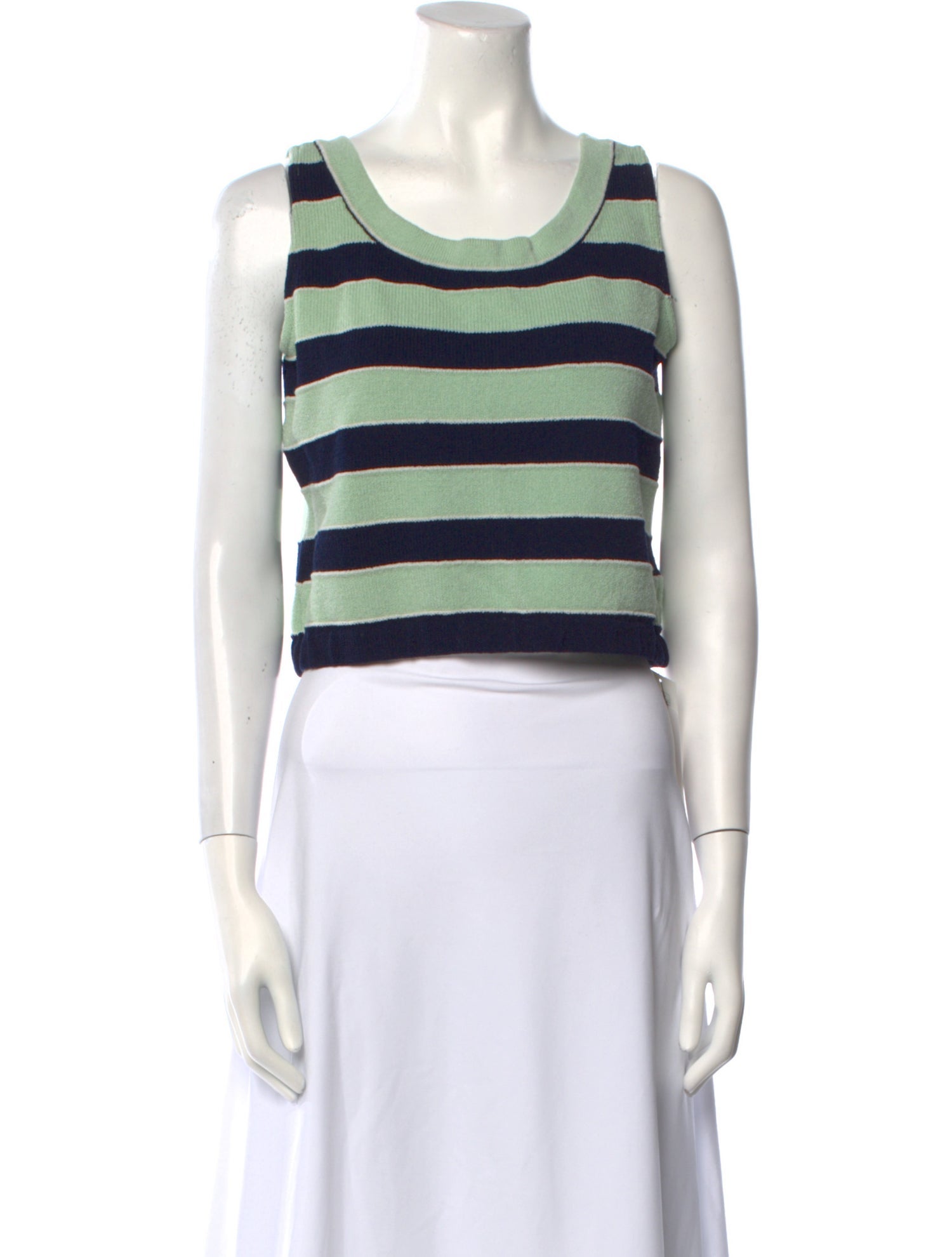 St. John Wool Striped Crop Top