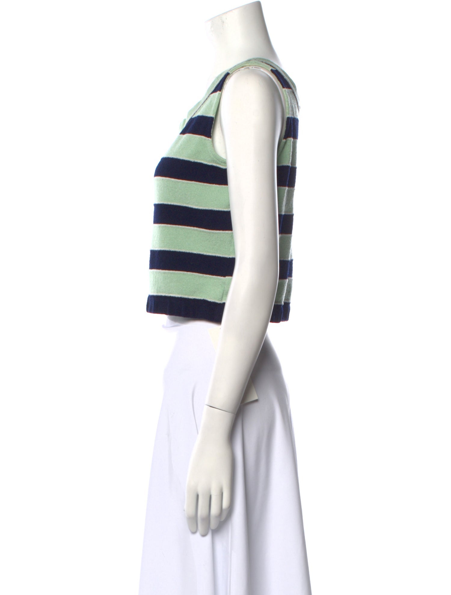 St. John Wool Striped Crop Top