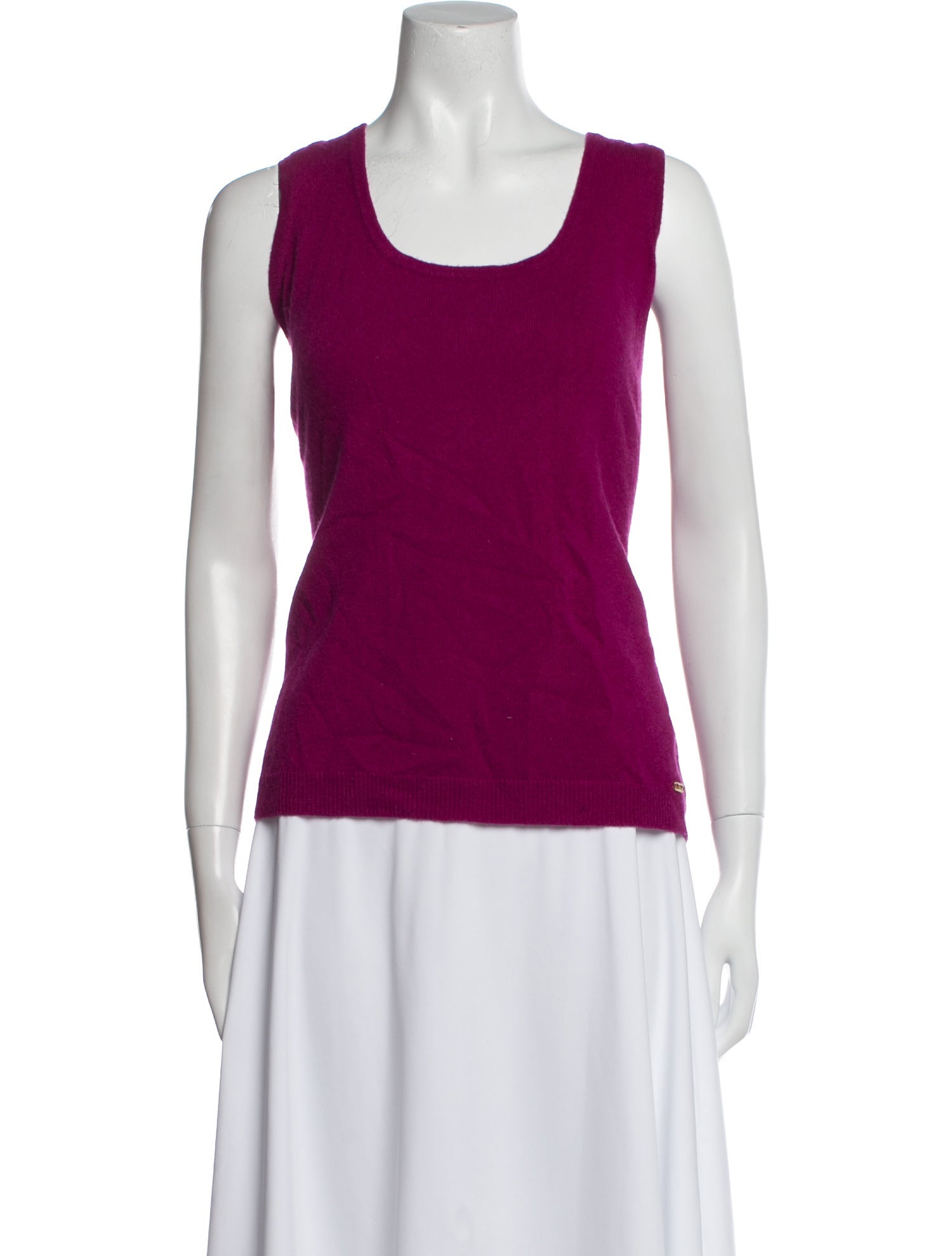 St. John Cashmere Scoop Neck Top