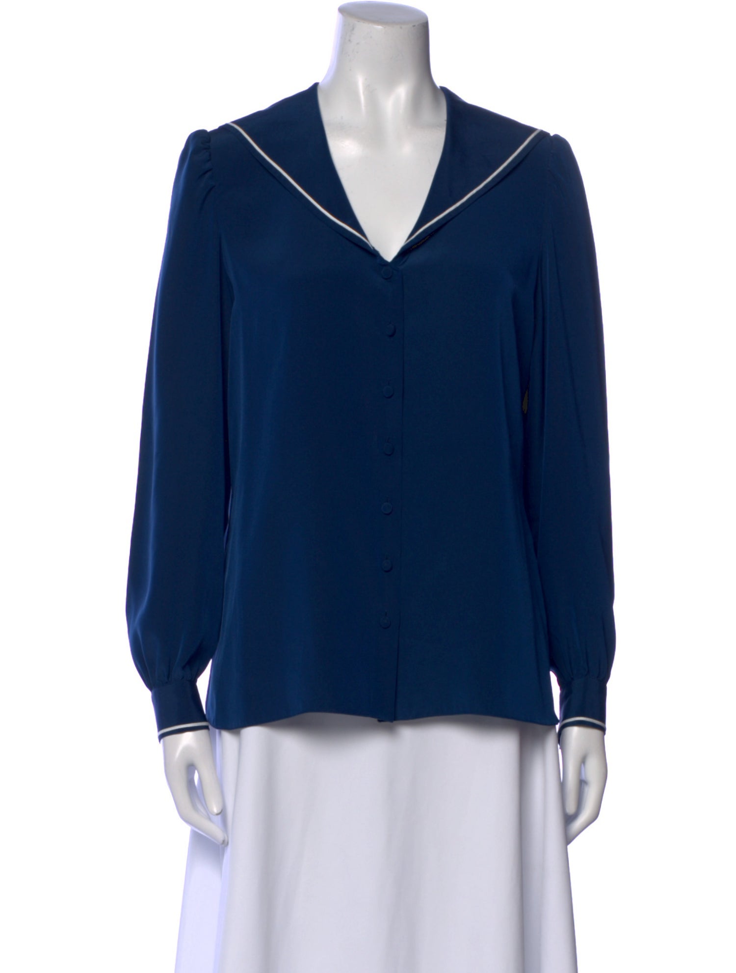 St. John V-Neck Long Sleeve Polo