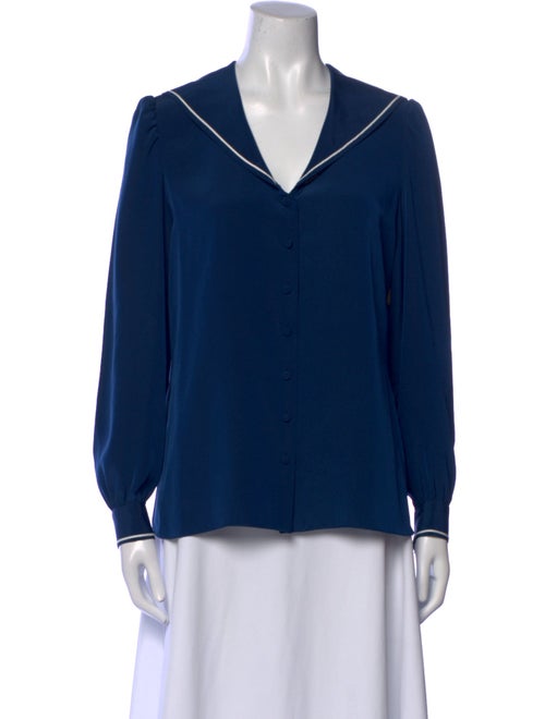 St. John V-Neck Long Sleeve Polo