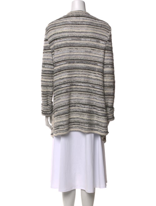 St. John Striped Open Front Sweater