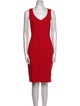 St. John V-Neck Knee-Length Dress