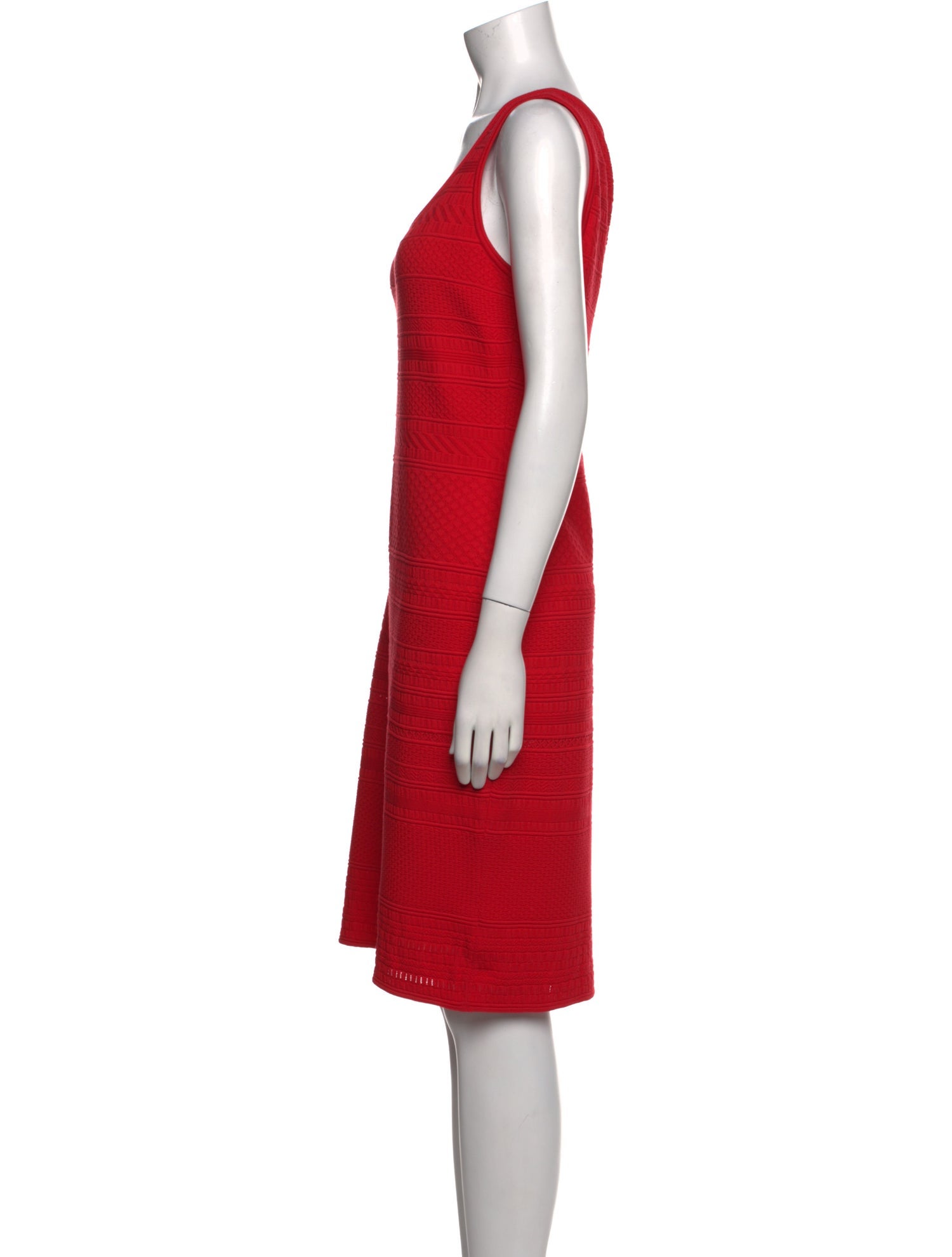 St. John V-Neck Knee-Length Dress