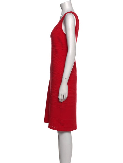 St. John V-Neck Knee-Length Dress
