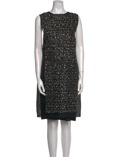 St. John Bateau Neckline Knee-Length Dress