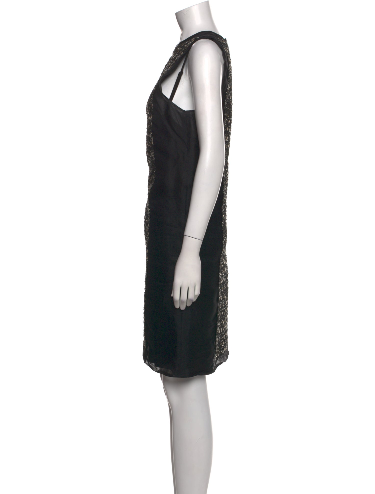 St. John Bateau Neckline Knee-Length Dress