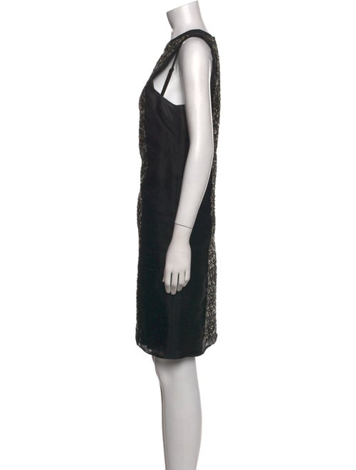 St. John Bateau Neckline Knee-Length Dress