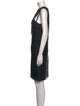 St. John Bateau Neckline Knee-Length Dress
