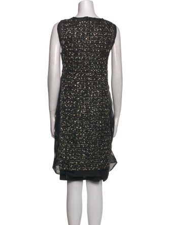 St. John Bateau Neckline Knee-Length Dress